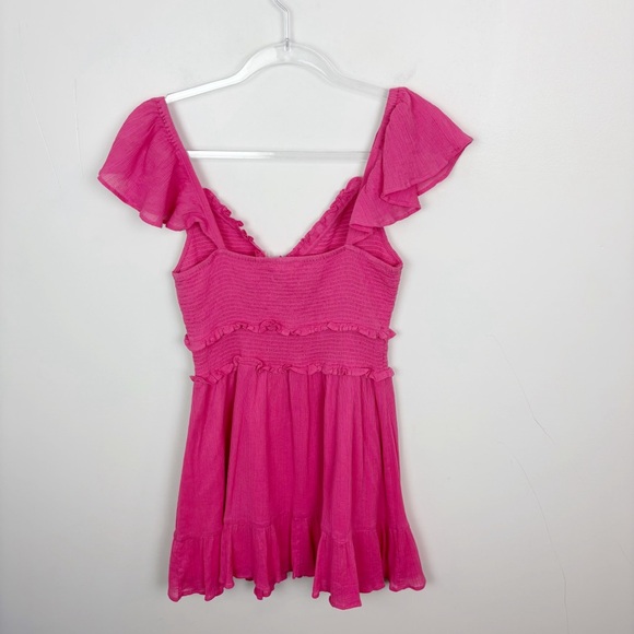 LoveShackFancy Ivella Dress Cotton Gauze Strawberry Moon Pink Size Small - Picture 8 of 8